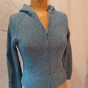 Shoshanna Blue Wool Zipped Hoodie Size L